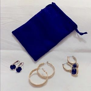 Set of 3 pairs of earrings